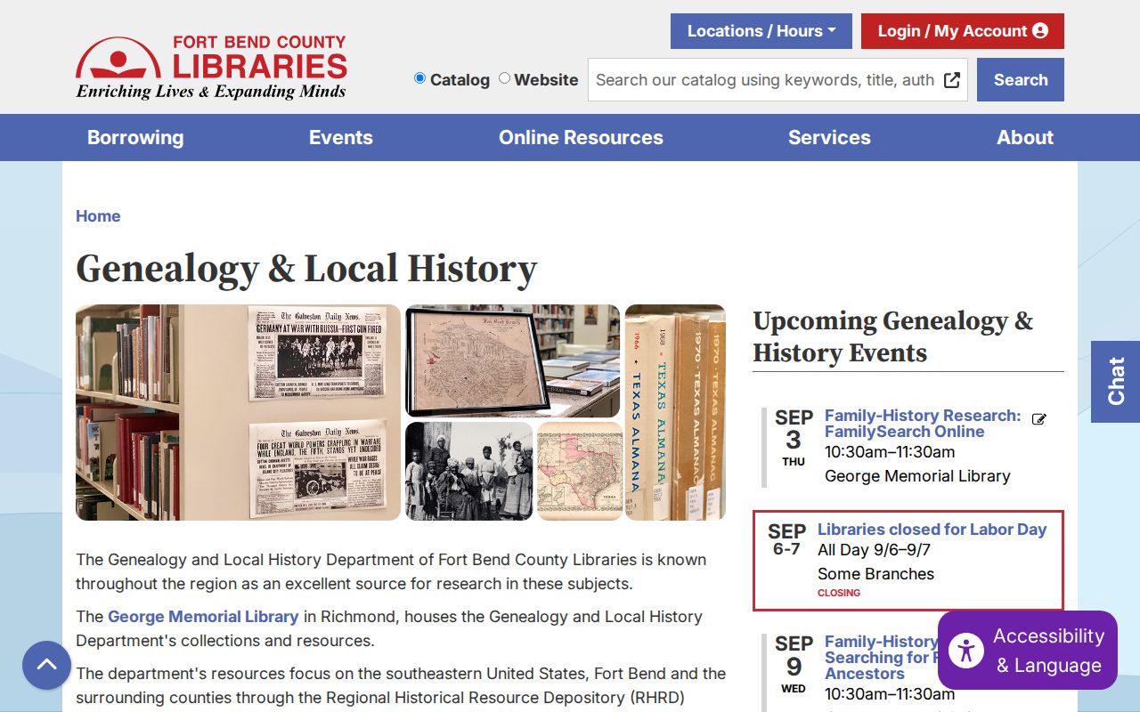 Pecan Grove city directory George Memorial Library local history department