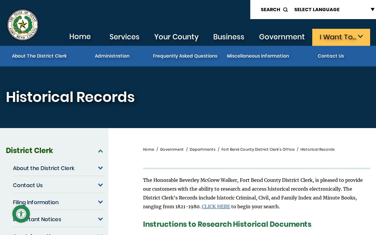 Pecan Grove previous residents source for Fort Bend District Clerk historical records
